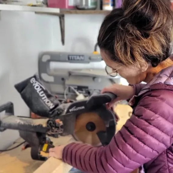 Cutting wood using power tools