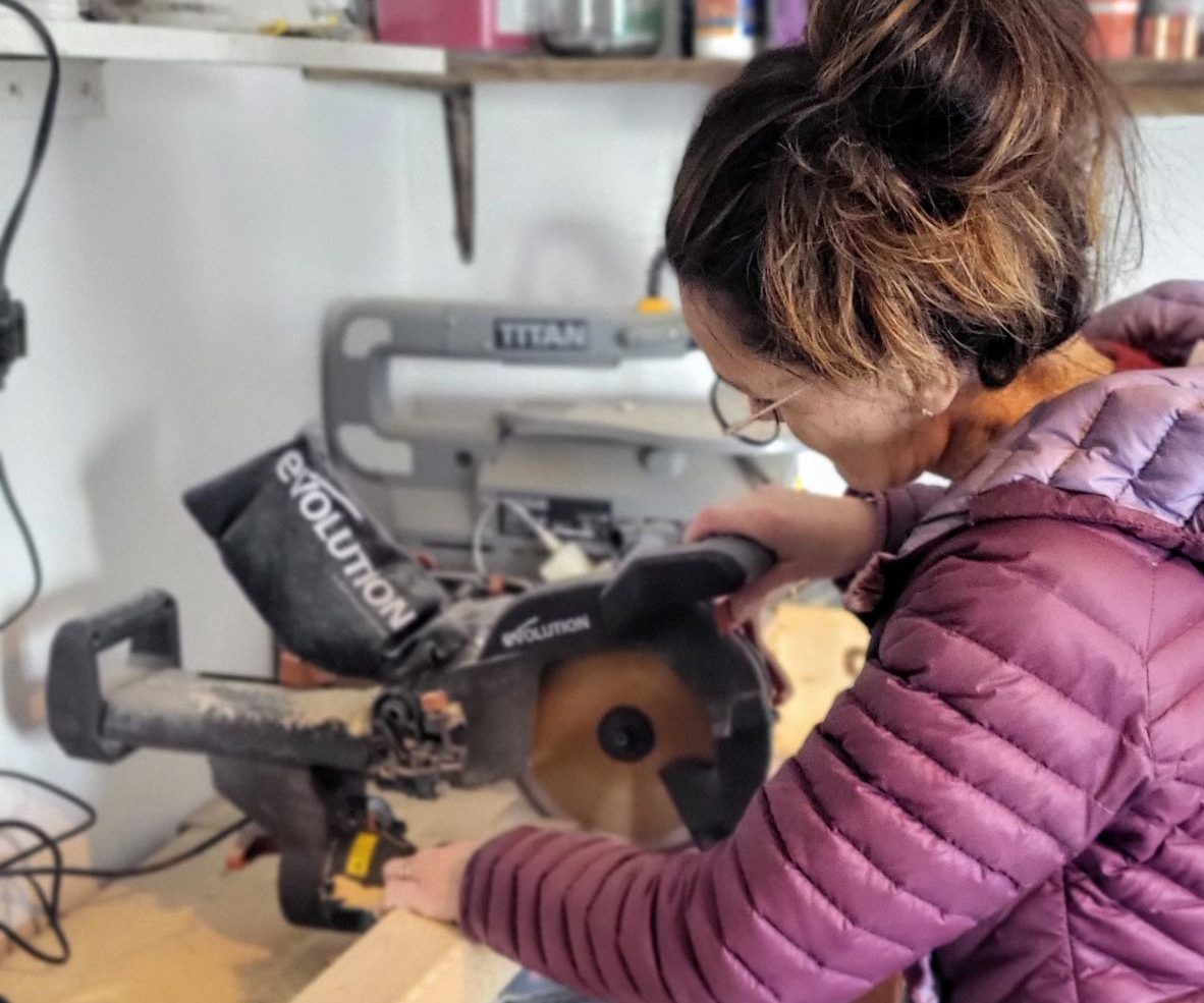 Cutting wood using power tools